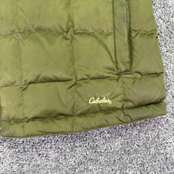 Cabela's Jacket Womens Large Green Down Puffer Hooded Full Zip Outdoor Winter - Picture 11 of 15